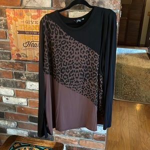 Black and brown leopard print shirt